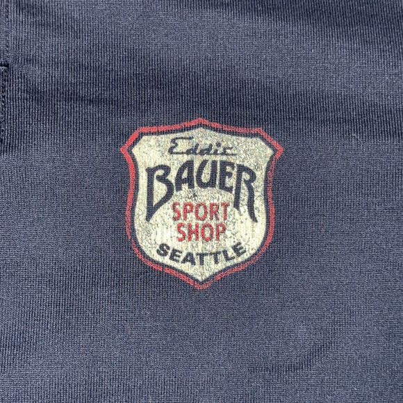 Eddie Bauer Polo Shirt Adult LARGE TALL Blue Rugby Sport Shop Big Logo Preppy - Picture 5 of 11